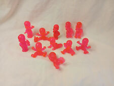 11 FIGURINES BABIES / MAGIC BABIES IDEAL ORANGE FLUO ET PAILLETTES DES ANNEES 90