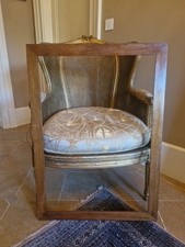 Ancien Grand Cadre En Bois Naturel Époque XIX ÈME S 