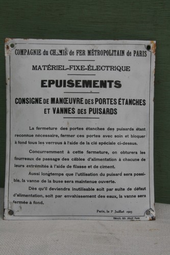 Plaque émaillée compagnie - plaque,