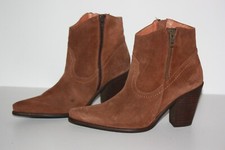 SAN MARINA  Bottines Boots Daim Marron Doublées Cuir T 37 TBE