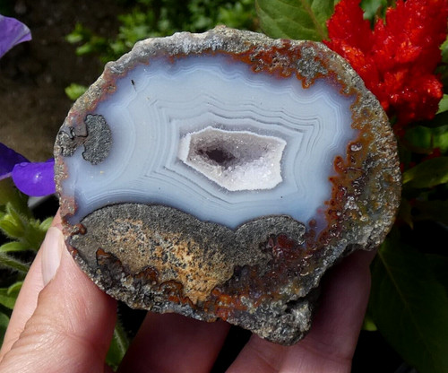 Géode coconut quartz - quartz, agate