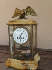 Pendules XIX éme ,cage et balancier mercure , en marbre et laiton