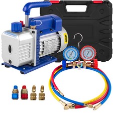 VEVOR Pompe à Vide Climatisation Frigoriste Mono-étage 1720 tr/min 225 mL 1/3 HP