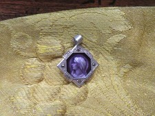ancienne medaille en argent et email emaillée vierge marie poincon sanglier