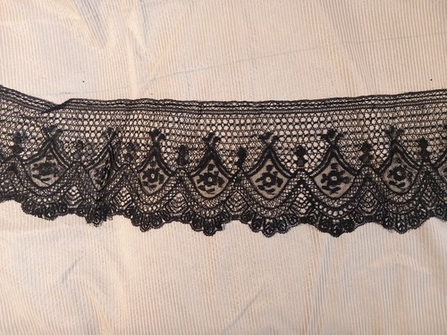 Guipure dentelle noire - noire, xixe