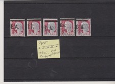 TIMBRES ETAT ALGERIEN 25 CTS LES 5 TYPES OBLI.