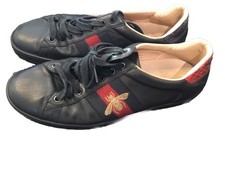 Authentique Baskets Cuir Noir