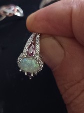 bague argent 925 opale pavé d améthyste et éclat scintillant