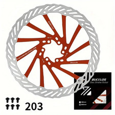 Disque de frein Vélo Avant / Arrière Rouge 203mm Bucklos