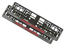 2 x supports de cadre de plaque d'immatriculation européenne look carbone pou...