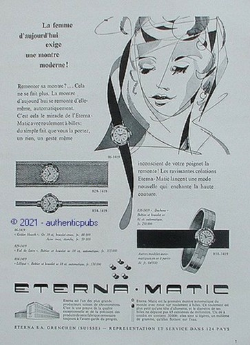 Publicite eterna matic montre - publicite,