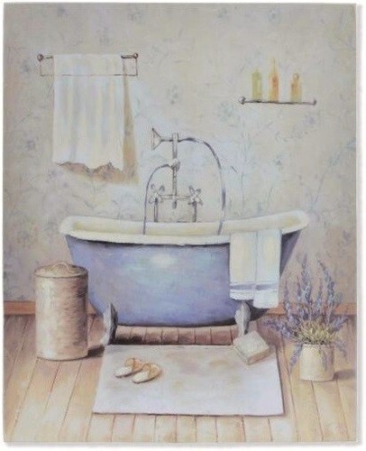 Cadre tableau bois baignoire - bois,