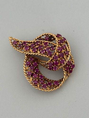 7540 broche vintage - nœud, or