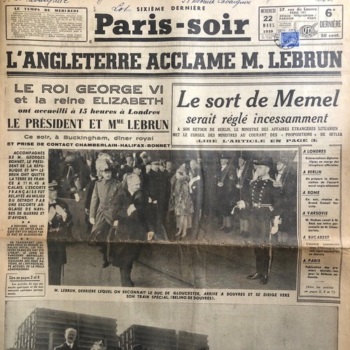 Journal paris soir 1939 - journal, paris-soir