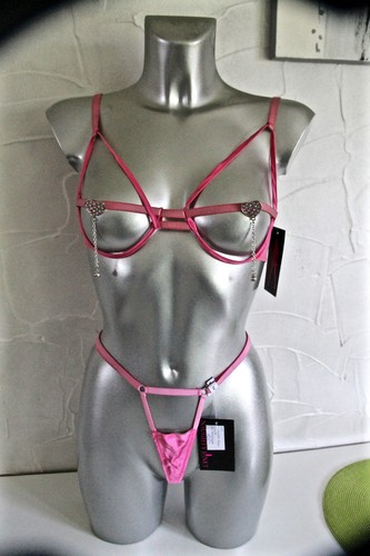Ensemble seins nus - soie, rose