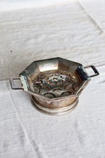 Beurrier vintage Coquillor en métal brillant