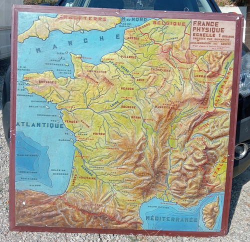 Carte france relief en - de,