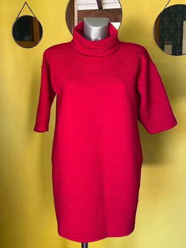 Robe pull rouge modèle clyde - pull,