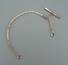 Belle châtelaine de montre gousset en argent et sa clé de montre, 1900's.