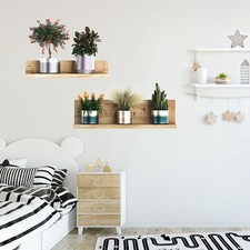 Vert Plantes Art Mural Autocollants Imperméable Amovible Maison Pièce Décor