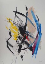 Jean MIOTTE : Composition polaire, Lithographie originale signée