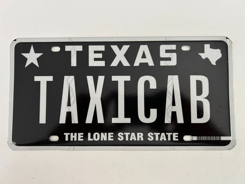 Vanity license plate - license, taxicab