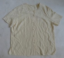 Belle blouse vintage brodée en soie pure 3XL
