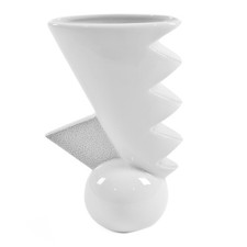 Vase TITICACA en porcelaine blanche Matteo Thun MEMPHIS Milano Italie...