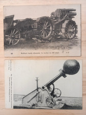 2 CPA - 14/18 - Artillerie Lourde Allemande - Mortier 420 et Lance Bombes