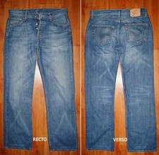 JEANS LEVIS 501 "Staight" W34 L34 (FR t44)  bleu délavé 5107