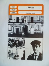 CARTE FICHE CINEMA 1961 L'EMPLOI Alessandro Panzeri Loredana Detto Tullio Kezich