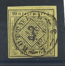 Wurtemberg N°2 Obl (FU) 1851