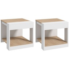 HOMCOM Lot de 2 tables