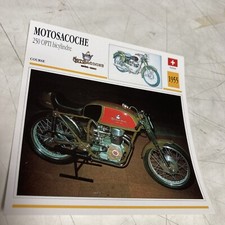 Motosacoche 250 OPTI bicylindre 1955 carte moto collection Atlas Suisse