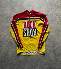 Maillot cycliste vintage Rocks Shox années 80 taille XL jaune rouge manches l...