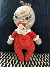 Doudou poupée bébé et sa tétine crocheté main