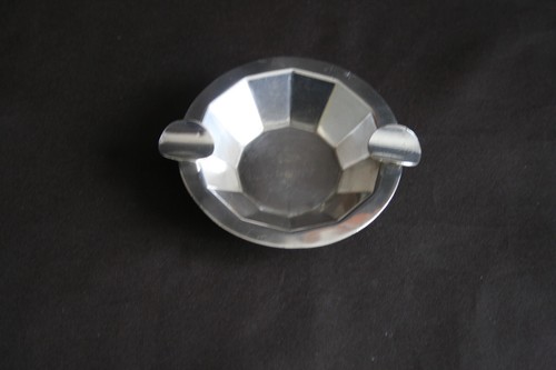 Cendrier métal argenté - en,