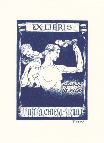 Exlibris livre plaque klischee - livre,
