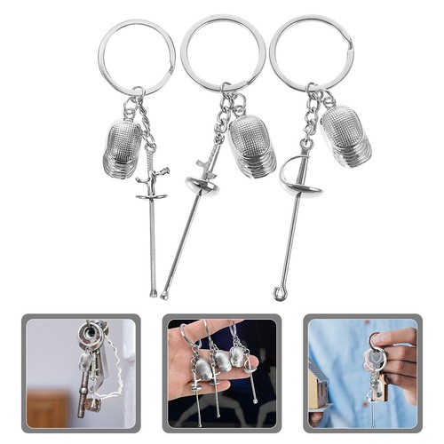 3pcs escrime sabre - escrime, porte-clés