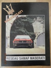 Catalogue MASERATI BITURBO ES V6 2,5L réseau SAMAF 1987