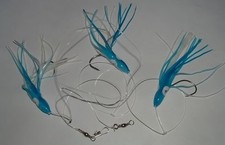 5 Set New Rigged 15 Squid Skirt Trolling Fishing Lures 