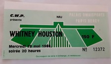 ticket billet used stub place concert WHITNEY HOUSTON 1988  PARIS