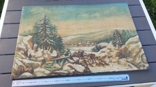 Ancien tableau huile sur toile