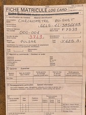 PAPIERS SERVICE PULSAR 100M Y652 AA Armee Air n° 3749 Rafale Mirage Military NR