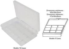BOITE A 18 CASES PLASTIQUE POUR PERLES PECHE BRICOLAGE - NEUF !