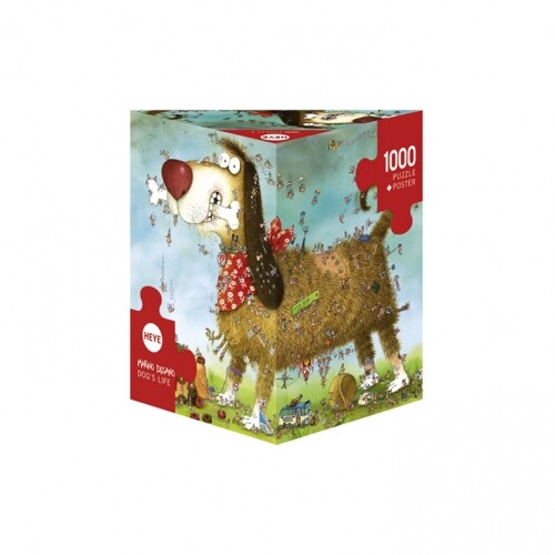 Puzzle dog life triangular - life,