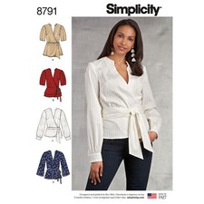 Simplicité 8791 Hauts Et Blouses Patron De Couture Tailles 6-14 Et 16-24