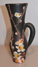 Vase Céramique avec Ance Vallauris Signé Louis Giraud Décor Japonisant