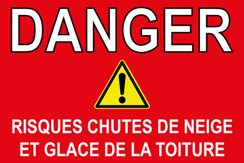 Panneau danger risques chutes