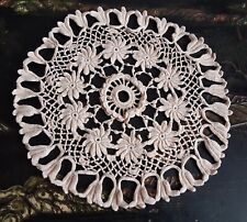 Ancien Napperon en GUIPURE D'IRLANDE ou BRETON - Diamètre 21 cm - Années 1900